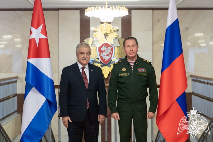 THE DIRECTOR OF THE NATIONAL GUARD TROOPS FEDERAL SERVICE OF THE RUSSIAN FEDERATION ARMY GENERAL VIKTOR ZOLOTOV HELD A MEETING WITH THE AMBASSADOR EXTRAORDINARY AND PLENIPOTENTIARY OF THE REPUBLIC OF CUBA