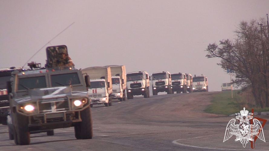THE ROSGUARD PERSONNEL ENSURED THE DELIVERY OF HUMANITARIAN AID IN THE KHERSON AND ZAPOROZHYE REGIONS