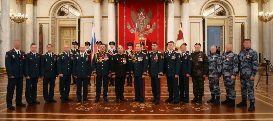 ARMY GENERAL VIKTOR ZOLOTOV PRESENTED GOLD STARS OF THE HEROES OF RUSSIA TO THREE ROSGUARDSMEN