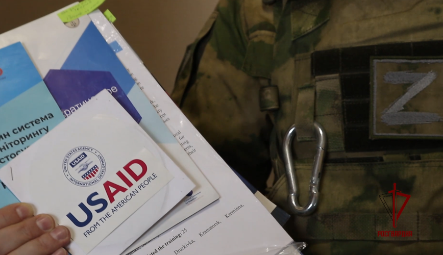 THE ROSGUARDSMEN DISCOVERED ANOTHER EVIDENCE OF THE US LEADING ROLE IN THE DESTABILIZATION OF THE EASTERN REGIONS OF UKRAINE