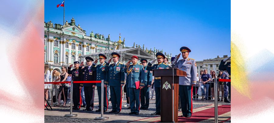 COLONEL GENERAL OLEG PLOKHOI PRESENTED DIPLOMAS TO THE GRADUATES OF THE ST. PETERSBURG INSTITUTE OF THE NATIONAL GUARD TROOPS